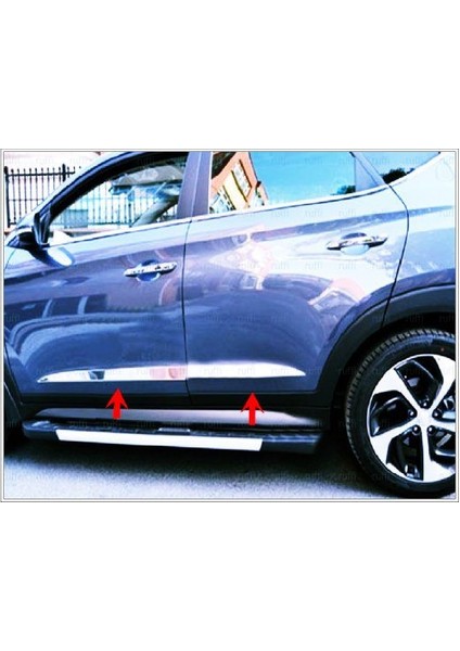 Hyundai Tucson Krom Yan Kapı Çıtası 2015-2019 P.çelik Geniş Model