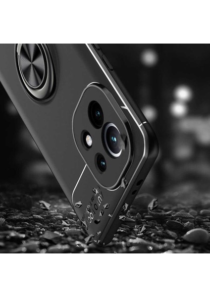 Xiaomi Mi 11 Lite Yüzüklü Manyetik Ravel Kılıf Nano Ekran Koruyucu Full Setmavi fırsatları