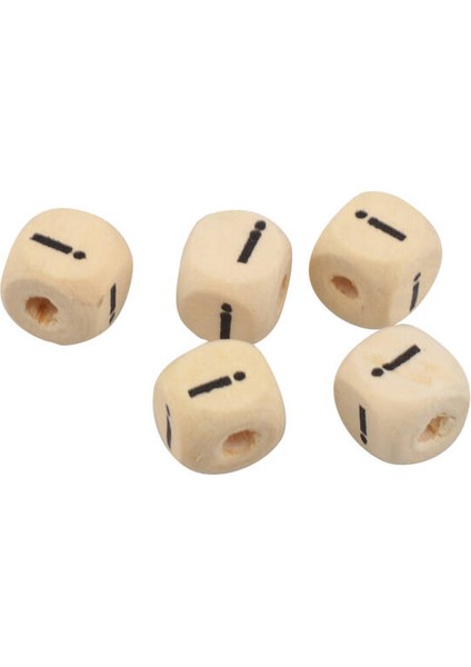 5 Adet Ahşap Harf Boncuk I