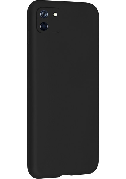 Realme C11 Kılıf Fitcase Premiums Silikon Arka Kapak Siyah