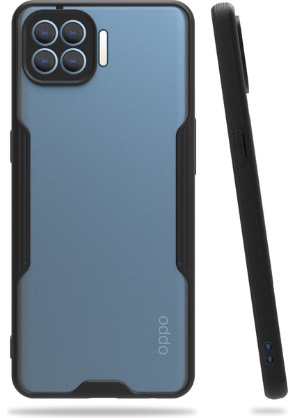 Oppo Reno4 Lite Kılıf Platin Matte Silikon Arka Kapak Siyah
