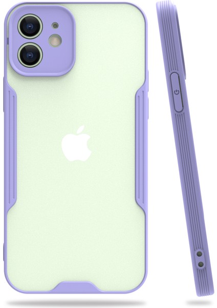 iPhone 12 Mini Kılıf Platin Matte Silikon Arka Kapak Lila