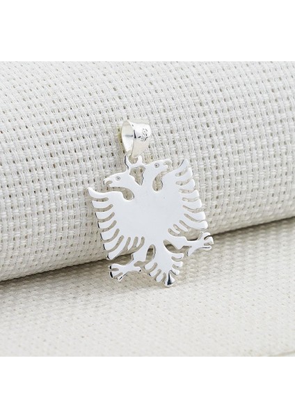 Sade Arnavut Kartalı 925 Ayar Gümüş Erkek Kolye Ucu