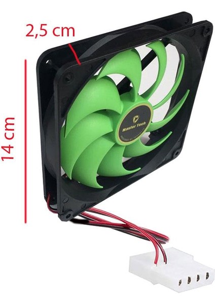 12v 14 cm IDE molex power girişli kasa içi fan