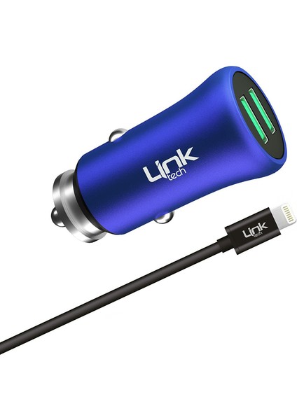 M582 Metal Araç Şarj Adaptörü ve Lightning Kablo Set 2.4A