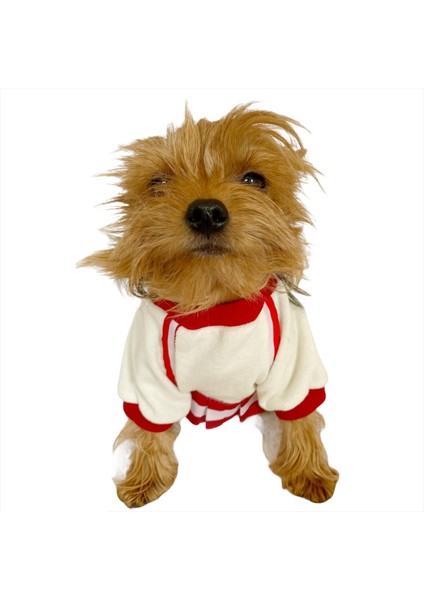 Teresa Girl Sweat Elbise By Kemique Köpek Kazağı Kırmızı - Beyaz Xl indirimleri
