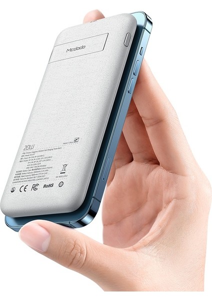 MC-8770 Magsafe 15W WIRELESS-20W Pd Hızlı Şarj Destekli 10.000 Mah Powerbank Gri modelleri