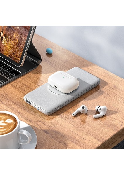 MC-8770 Magsafe 15W WIRELESS-20W Pd Hızlı Şarj Destekli 10.000 Mah Powerbank Gri indirimleri