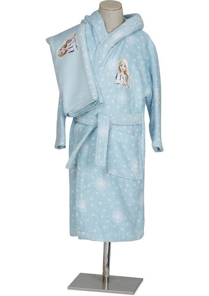 Frozen Snow Queen Disney Lisanslı Çocuk Havlu Bornoz Seti 11/12 Yaş