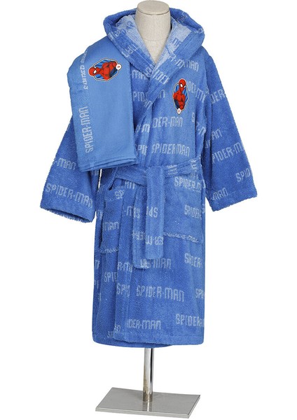 Spiderman Frame Disney Lisanslı Çocuk Havlu Bornoz Seti 5/6 Yaş