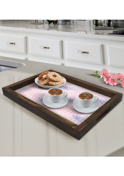 Gift Modern Art Tasarımlı Doğal Ahşap Tepsi-6 fiyatları