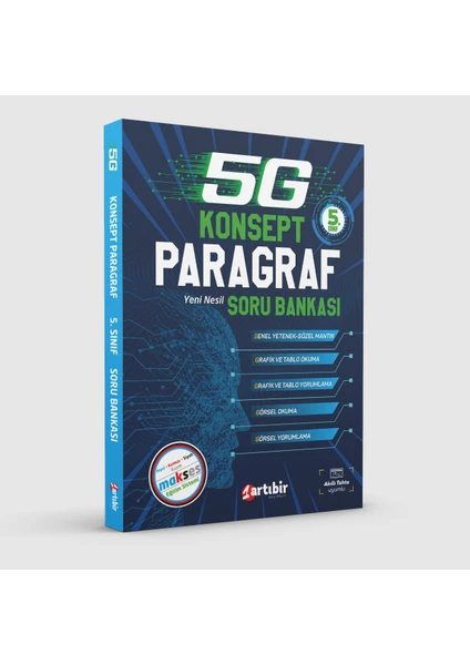 Artıbir Yayınları 5. Sınıf 5G Konsept Paragraf Yeni Nesil Soru Bankası