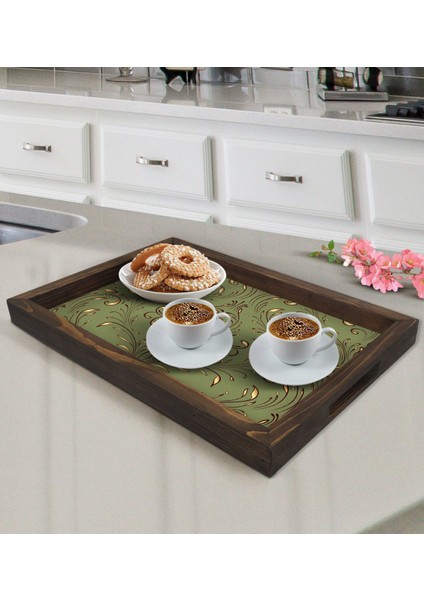 Gift Retro Motif Tasarımlı Doğal Ahşap Tepsi-4 fiyatları