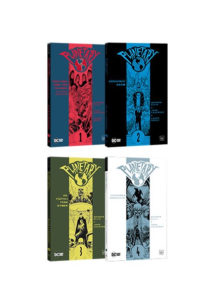 Planetary: Uzayzaman Arkeolojisi - 20. Yüzyılı Terk Etmek - Dünyanın Dört Bir Yanında ve Diğer - 4 Kitap Takım - Warren Ellis