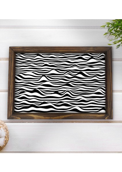Gift Modern Art Tasarımlı Doğal Ahşap Tepsi-18 modelleri