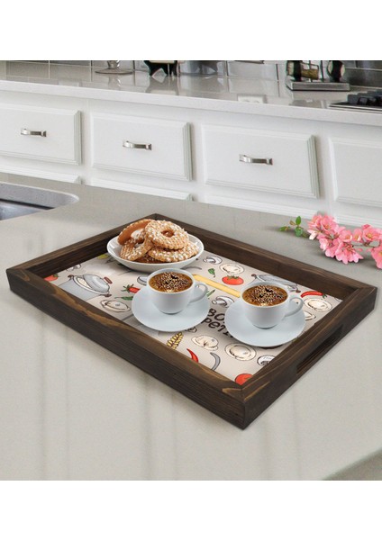 Gift Bon Appetit Tasarımlı Doğal Ahşap Tepsi-1 fiyatları