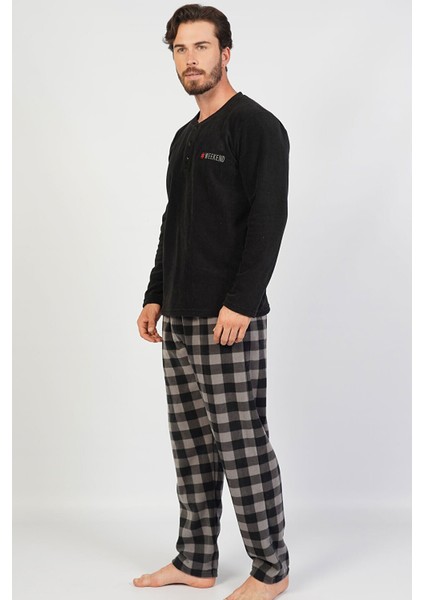 Erkek Polar Kalın Pijama Takımı modelleri