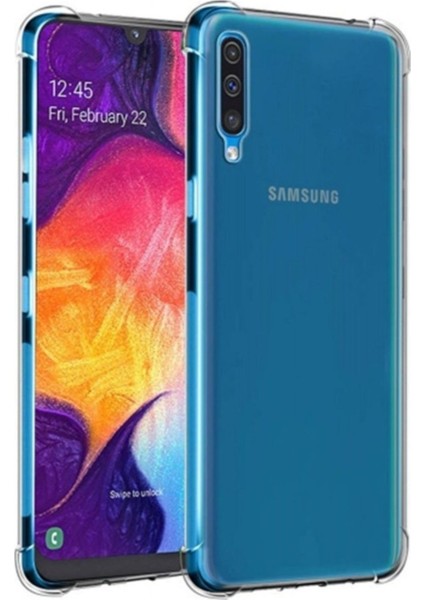 Bilişim Akademi Samsung Galaxy A50 Kılıf Şeffaf Airbag Antishock Silikon Kılıf Şeffaf