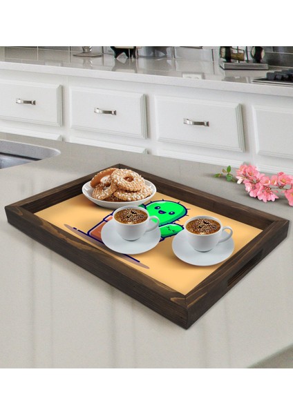 Gift Kaktüs Tasarımlı Doğal Ahşap Tepsi-5 fiyatları