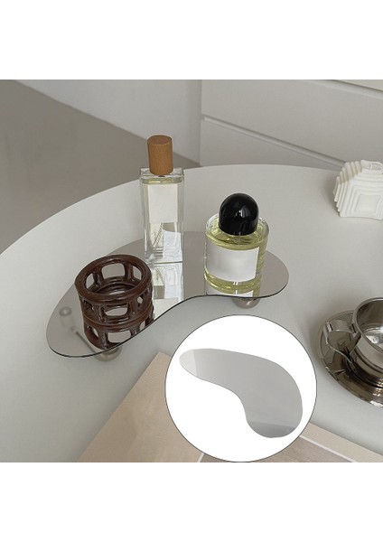 Düzensiz Vanity Tepsi Kozmetik Takı Düğün Süsler Ayna (Yurt Dışından) fırsatları
