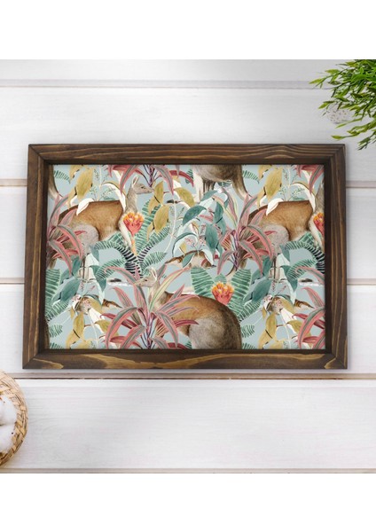 Gift Kanguru Tasarımlı Doğal Ahşap Tepsi-1 modelleri