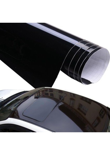Koruma Tabakalı Tavan Filmi Cam Tavan Görünüm Panoramik Parlak Siyah 135 cm x 50 cm