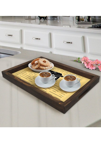 Gift Coffee Tasarımlı Doğal Ahşap Tepsi-1 fiyatları