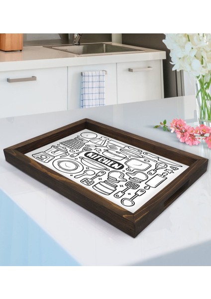 Gift Kitchen Tasarımlı Doğal Ahşap Tepsi-2