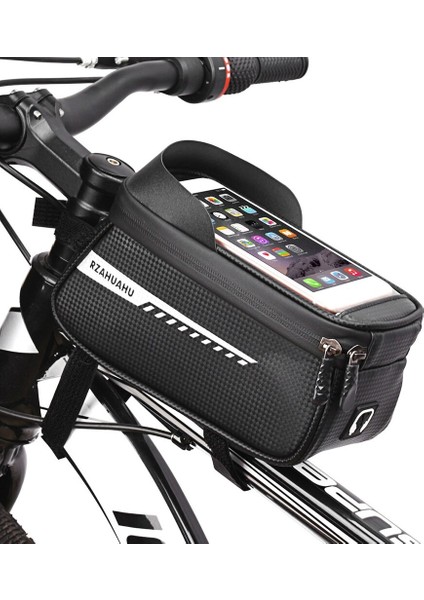 Dağ Bisikleti Mtb Üst Tüp Çanta Su Geçırmez Bisiklet Ön Dokunmatik Ekran Telefon Kılıfı Açık Bisiklet Aksesuarları Içın Bisiklet Çantası (Yurt Dışından)