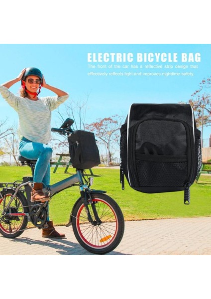 Elektrikli Scooter Kolu Çanta Bisiklet Kavrama Kılıfı Kafa Tasarımı Reflektör Çubuğu ile Xiaomi M365 Pro Ninebot Es1-Es4 Içın Su Geçırmez (Yurt Dışından)