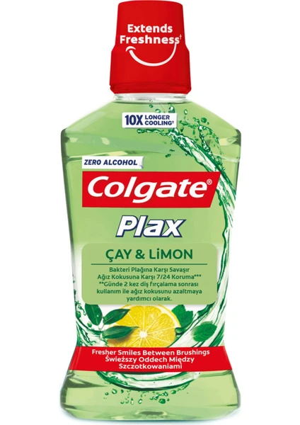 Plax Çay ve Limon Ağız Bakım Suyu 500 ml