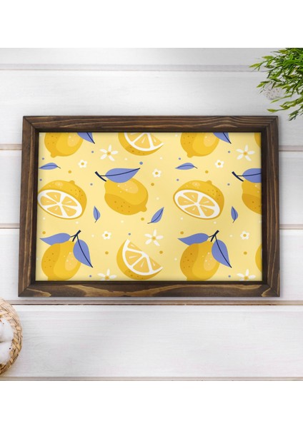 Gift Limon Tasarımlı Doğal Ahşap Tepsi-2 modelleri