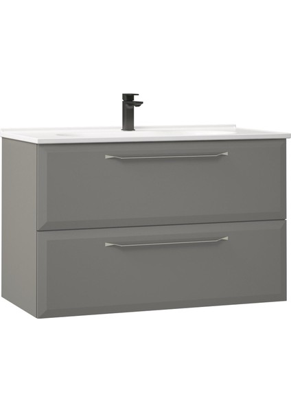 Nuvola 80 cm Mdf Gri Banyo Dolabı Takımı fiyatları