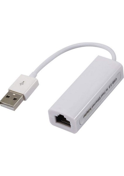 USB Ethernet Çevirici USB 2.0-10/100 Mbps RJ45 Ethernet Çevirici Adaptör USB Internet Kablosu