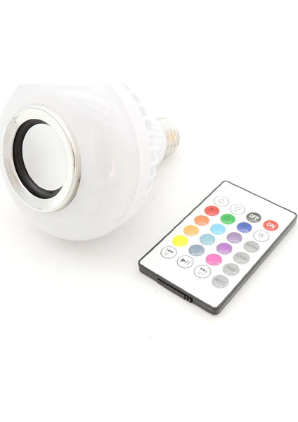 Kumandalı Bluetooth Müzik Çalar Rgb LED Ampul Tasarruflu Işık