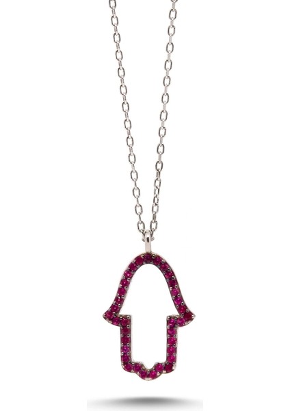 Kadın Fatma Ana Eli 925 Ayar Gümüş Kolye