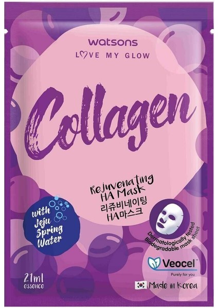 3 Adet Watsons Collagen Ha Kağıt Maske Yenileyici