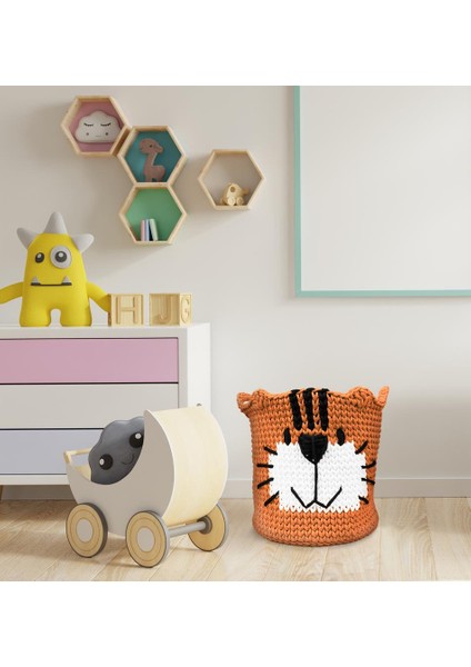 Spagettiyarn Kaplan Model Büyük Sepet Kiti (Turuncu) fiyatları