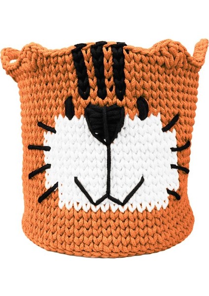 Spagettiyarn Kaplan Model Büyük Sepet Kiti (Turuncu) modelleri