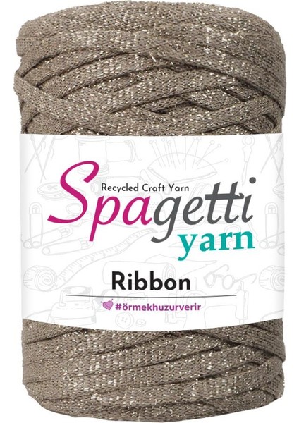 Spagettiyarn Kapalı Bej Simli Ribbon Ip 9 (Altın Sim) fiyatları