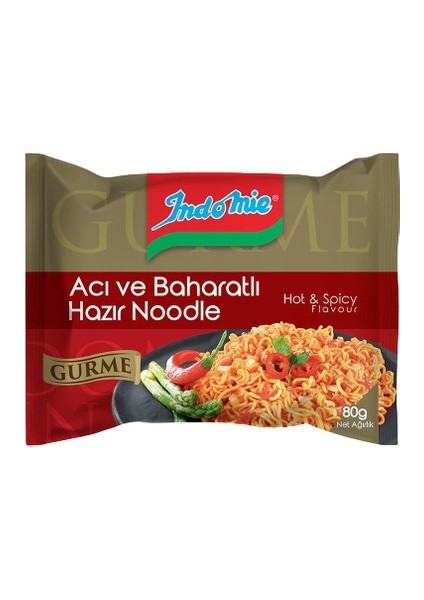 Gurme Acı ve Baharatlı Hazır Noodle 4 x 80 gr