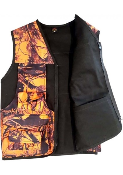 Haki Turuncu Kamuflaj Avcı Yeleği YEL27173HT - Xl modelleri