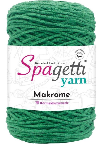 Spagettiyarn Benetton Yeşil Pamuk Makrome Ip