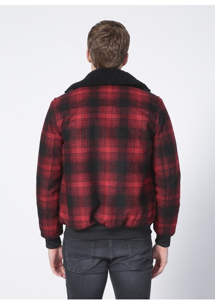 221 Lcm 2320103111_ROLF Düz Yaka Normal Bel Normal Kalıp Düz Kırmızı Erkek Mont fırsatları