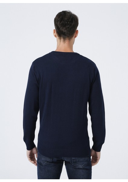 Bisiklet Yaka Lacivert Erkek Kazak fiyatları