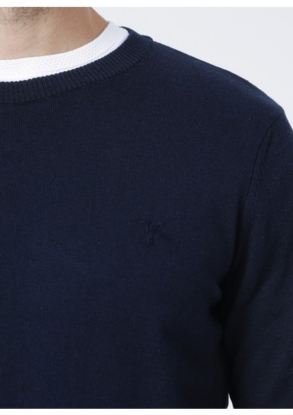 Bisiklet Yaka Lacivert Erkek Kazak indirimleri