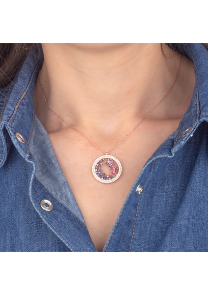 925 Ayar Gümüş Beyaz Kelebek Yuvası Kolye modelleri