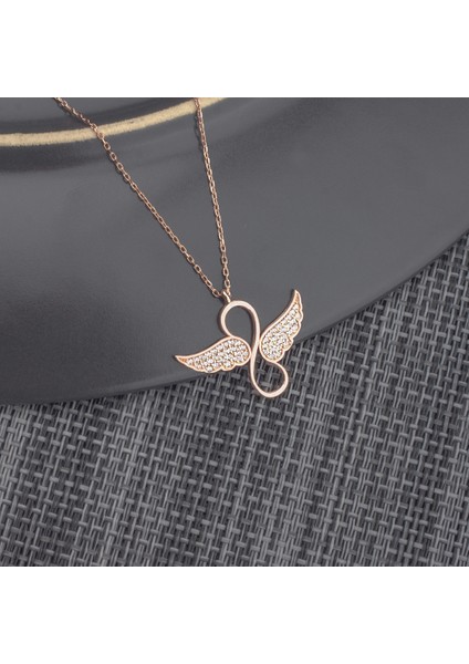 925 Ayar Gümüş Kanatlı Sonsuzluk Kolye fiyatları