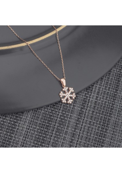 925 Ayar Gümüş Mini Kar Tanesi Kolye