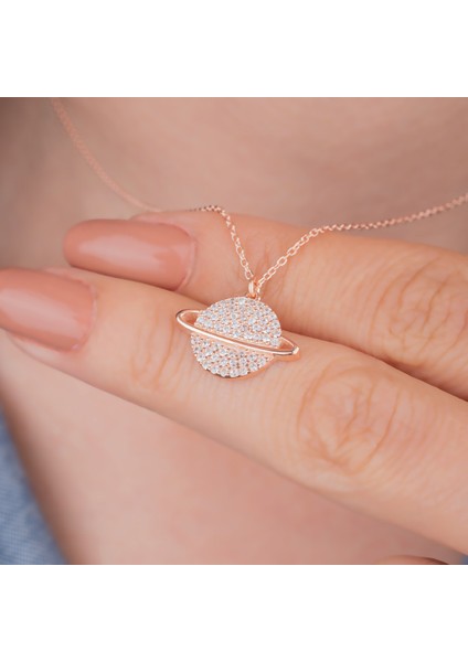 925 Ayar Gümüş Gezegen Kolye